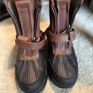 Polo by Ralph Lauren Brown and Black Boots Waterproof Ankle-Height